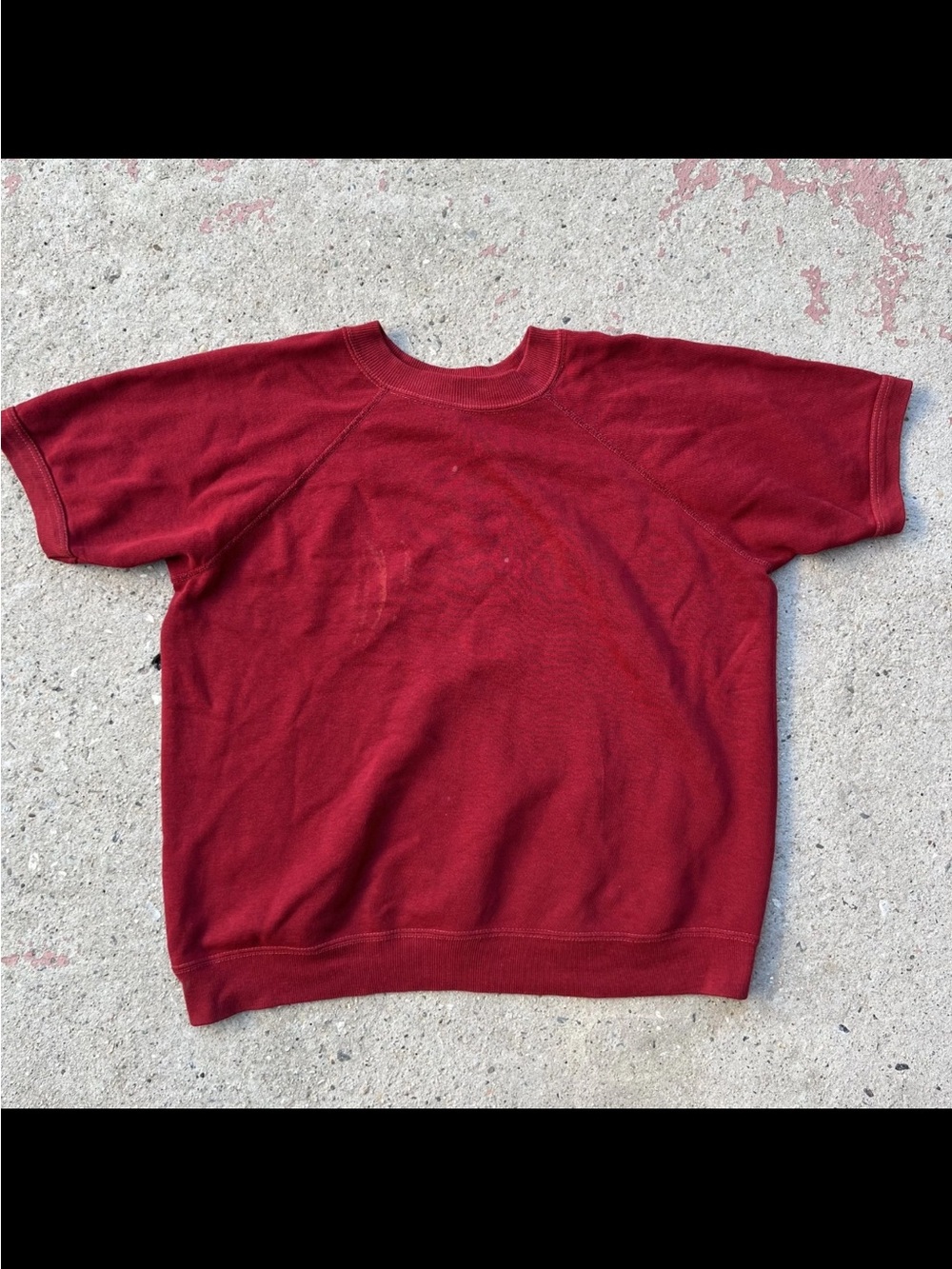 True Vintage 60s 70s Sportswear Raglan Sweatshirt Short Sleeve Men's XL (Fits L)